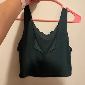 Dark green cropped tank